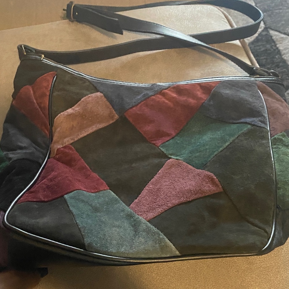 Multicolor Patchwork Shoulder Bag - image 2